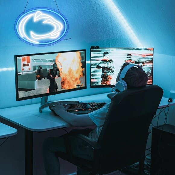 Team Logo Neon Sign Football Decor Sports LED light for Man Cave Studio Wall Art - Picture 3 of 6